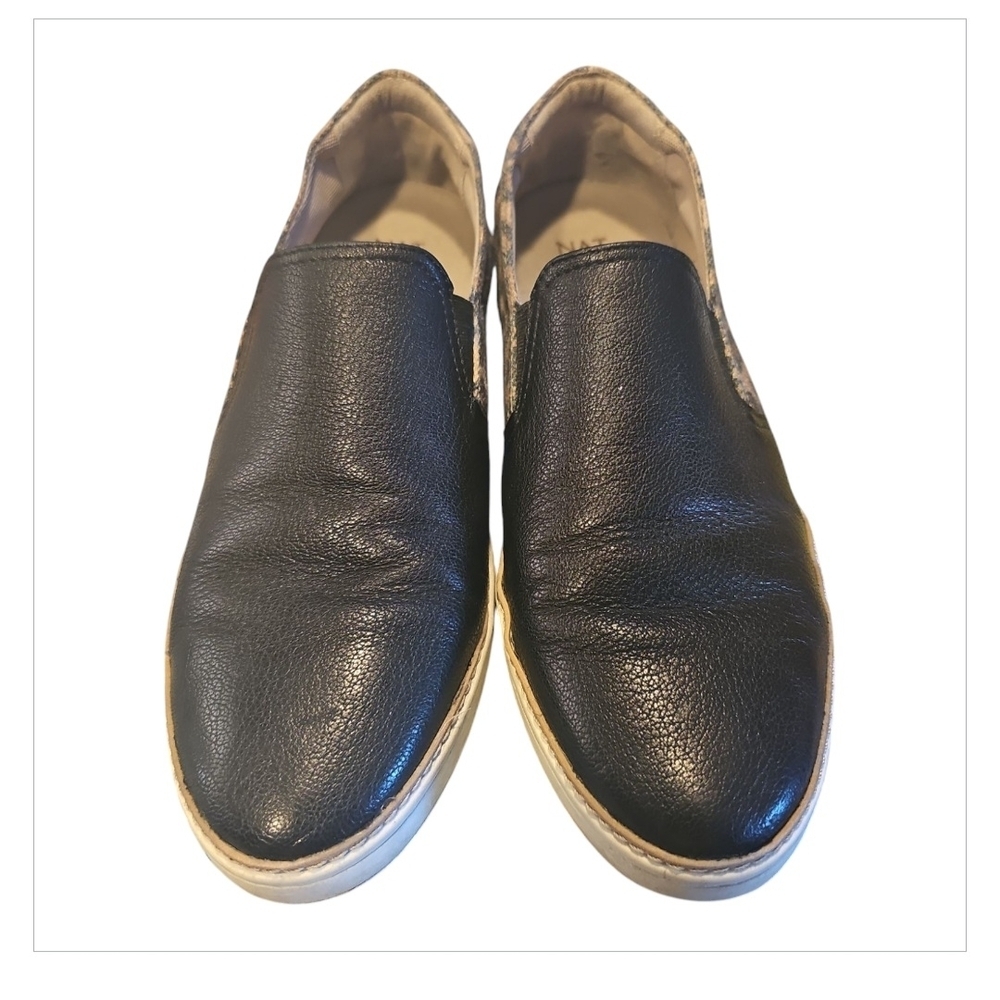 Black Leather Slip-On Men's Shoes​